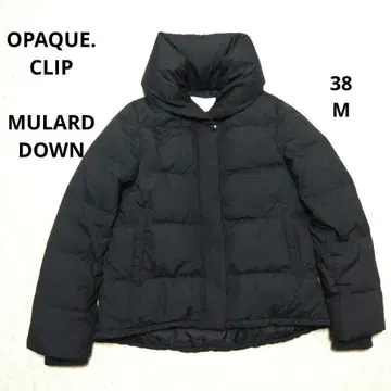 OPAQUE.CLIP 뮬러 다운 볼륨 칼라 자켓 블랙 38