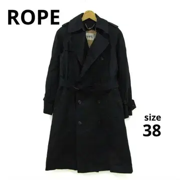 ROPE 롱 코트 아우터 여성용 가을/겨울 네이비