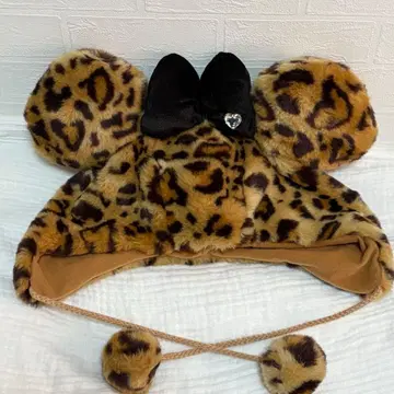 디즈니랜드 레오파드 무늬 팬 캡 미니