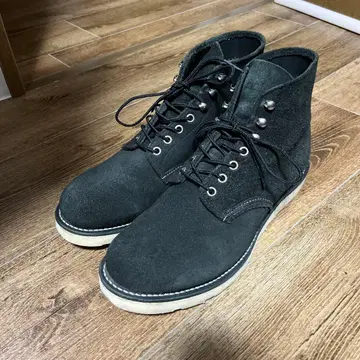 레드윙 블랙 스웨이드 하이컷 워크 부츠