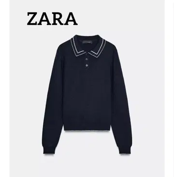 대비 파이핑 니트 피케 셔츠