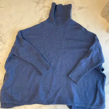 23구 MY STANDARD 터틀넥 스웨터 38 블루