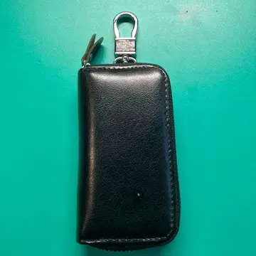 블랙 가죽 키케이스