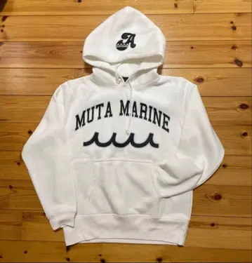 MUTA MARINE 화이트 후드티