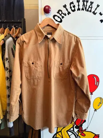 AT LAST & CO 앳라스트 하프 지퍼 셔츠 사이즈 151/2