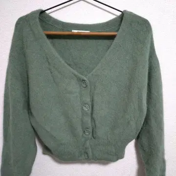 SNIDEL 그린 V넥 가디건