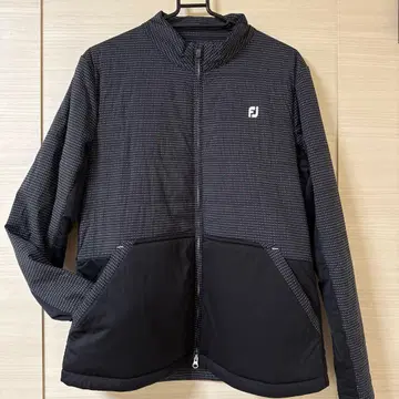 FJ 도트 무늬 집업 골프 패딩 자켓