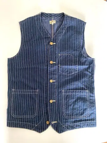 [ THE Y.M.WALK ON ] 인디고 스트라이프 베스트