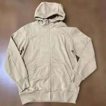 후드티 풀 집업 후드티 유니클로 남성용 L 베이지 미사용 새상품