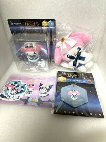 산리오 마이멜로디 Happy 복권 A상 피규어 B상 봉제 인형 참