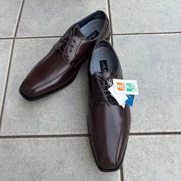 브라운 비즈니스 슈즈 인조 가죽 택 포함 새상품
