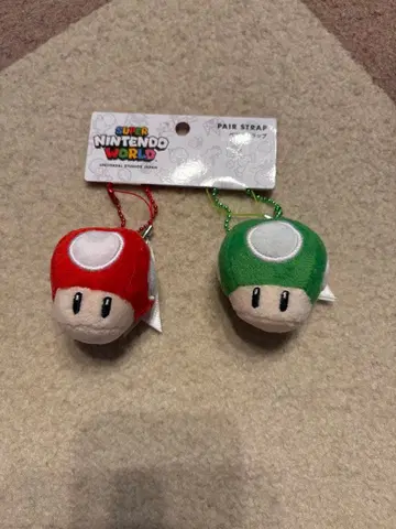 유니버셜 SUPER NINTENDO WORLD 마리오 버섯 페어 스트랩