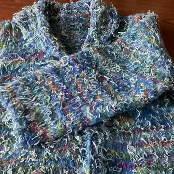 복슬복슬 숄카라 자켓 블루