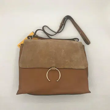 H&M 브라운 가죽 스웨이드 숄더백