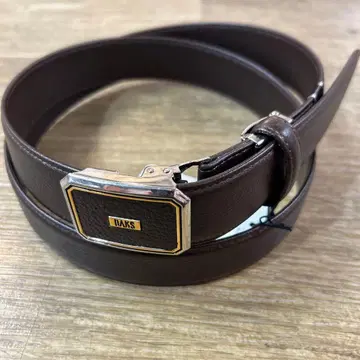 DAKS 브라운 가죽 벨트 버클식 L 사이즈 새상품 미사용 택 포함