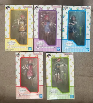 제일복권 5등분의 신부 꿈의 한때 플라워 에이프런 피규어 5체 풀컴프