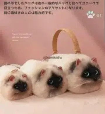 고양이형 백 인조 모피