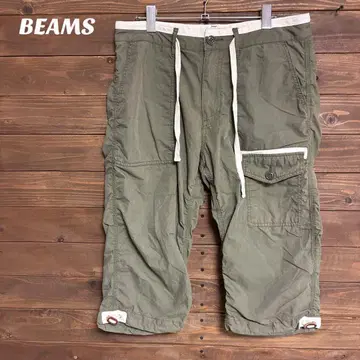 [빔즈] BEAMS 올리브 카고 숏팬츠 L
