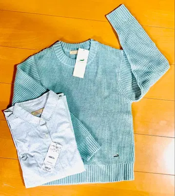 CROCODILE 새상품 세트판매 니트 스웨터 버튼 셔츠 M사이즈