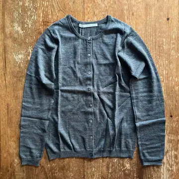 미사용 새상품 스픽 앤 스팬 그레이 울 가디건