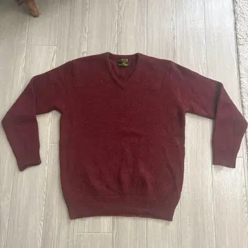 Cootie 버건디 V넥 스웨터 L