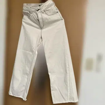 PUBLIC TOKYO 화이트 하이웨스트 프린지 팬츠 (새상품급)