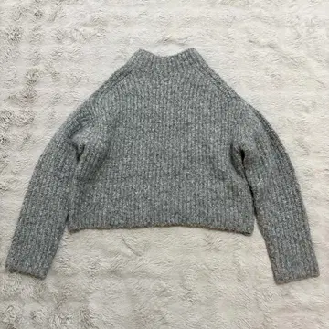 [ 새상품급 ] 23구 니트 스웨터 알파카 혼방 터틀넥 그레이 32 S