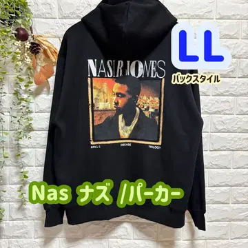 [ 1점만 ] Nas 백 프린트 NASIR JONES 후드티 LL
