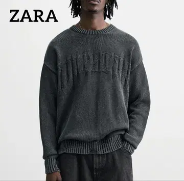 ZARA JERSEY JACQUARD TEXTO 니트
