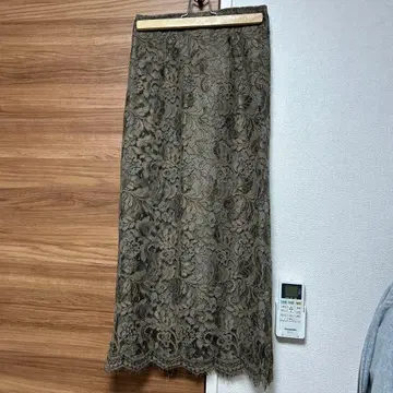 브라운 레이스 타이트 스커트 레이스 스커트