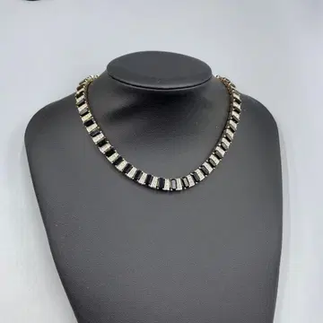 27 엘레강트 블랙 실버 목걸이