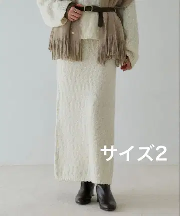 crewre 로빙 슬라브 니트 스커트 크루레