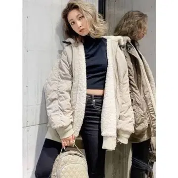 GYDA 보아 자켓 블루종 브라운