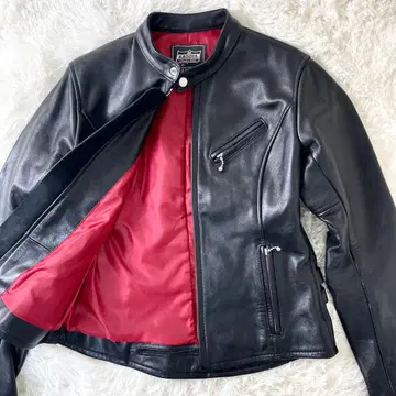 카도야 KADOYA 라이더 가죽 자켓 블랙 싱글