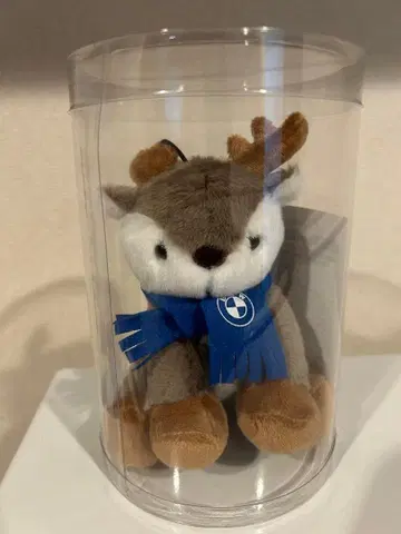 BMW 루돌프 봉제 인형 파란 스카프