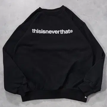 디스이즈네버댓 네바댓 맨투맨 구제 의류 로고 자수 L 블랙 17905