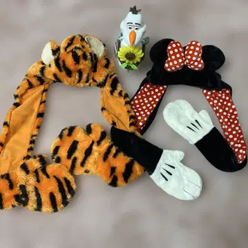 도쿄 디즈니 리조트 미니 티가 머플러 장갑 포함 팬캡