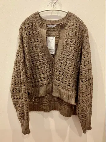 SIMPLICITE 메쉬 편직 스키퍼 니트