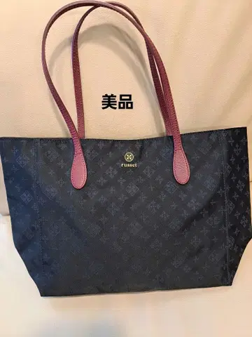 새상품급 russet 토트백 네이비 x 와인 레드