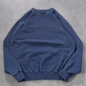 디스이즈네버댓 네버자 맨투맨 구제 의류 로고 자수 M 파랑 17906