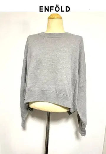 엔폴드 변형 니트 크루넥 오버 사이즈 38 사이즈 그레이
