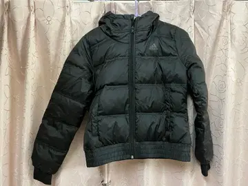 adidas 후드 부착 블랙 다운 자켓