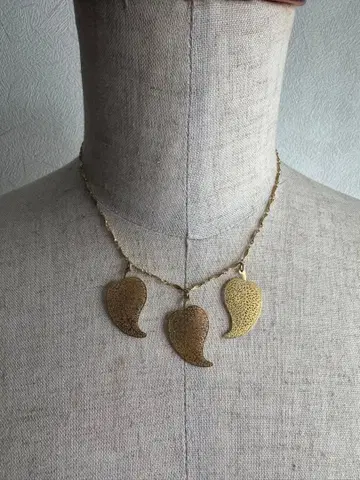 빈티지 아르누보 리프 모티브 시스루 초커 쇼와 레트로