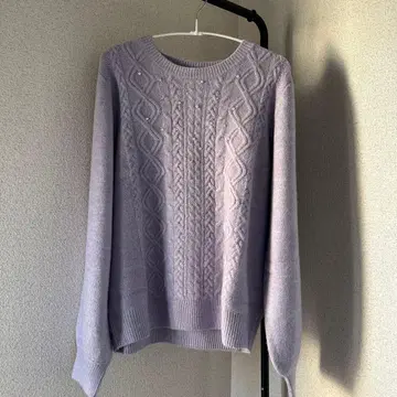 케이블 편 펄 니트 라벤더 honeys GLACIER