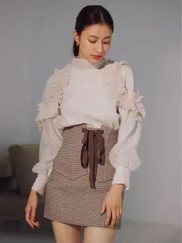 레이스업 스커트 쇼츠