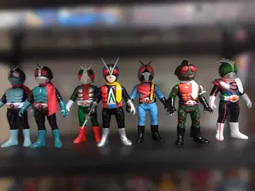 도에이 레트로 소프트 비닐 가면라이더 피규어 7체 세트