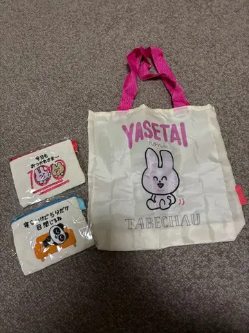 와루노니코니코즈 토트백 복슬복슬 자수 파우치 가챠