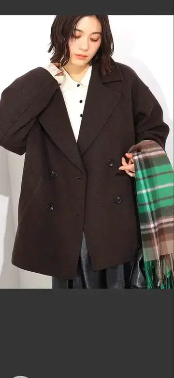 N. 미들 피 코트 S 사이즈 브라운