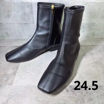 새상품급 루타 롱 리 숏부츠 L 사이드 지퍼 소프트 가죽