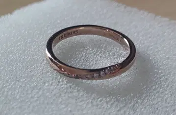 THE KISS 핑크 실버 반지 반지 7호